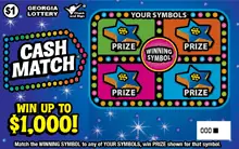 CASH MATCH Georgia scratcher ticket