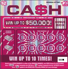 $2 CA$H Georgia scratcher ticket
