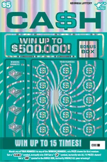 $5 CA$H Georgia scratcher ticket