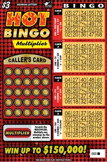 HOT BINGO Multiplier Georgia scratcher ticket