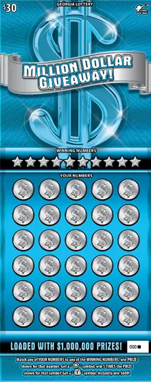 MILLION DOLLAR GIVEAWAY! Georgia scratcher ticket