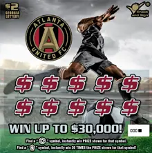 ATLANTA UNITED FC Georgia scratcher ticket