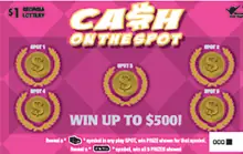 CA$H ON THE SPOT Georgia scratcher ticket