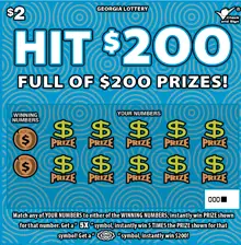 HIT $200 Georgia scratcher ticket
