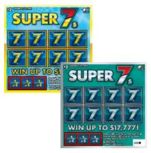 SUPER 7s Georgia scratcher ticket