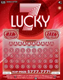 LUCKY 7 Georgia scratcher ticket