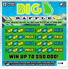 $2 BIG GEORGIA RAFFLE Georgia scratcher ticket