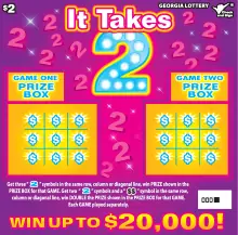 It Takes 2 Georgia scratcher ticket