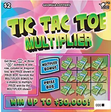 TIC TAC TOE MULTIPLIER Georgia scratcher ticket
