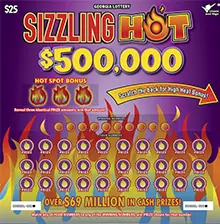 SIZZLING HOT $500,000 Georgia scratcher ticket