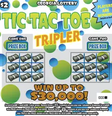 TIC TAC TOE TRIPLER Georgia scratcher ticket