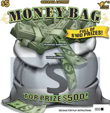 MONEY BAG Georgia scratcher ticket