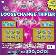 LOOSE CHANGE TRIPLER Georgia scratcher ticket