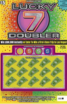 LUCKY 7 DOUBLER Georgia scratcher ticket
