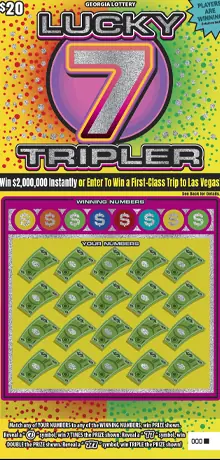 LUCKY 7 TRIPLER Georgia scratcher ticket