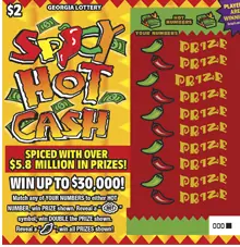 SPICY HOT CASH Georgia scratcher ticket