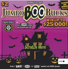 JUMBO BOO BUCKS Georgia scratcher ticket