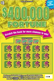 $400,000 FORTUNE Georgia scratcher ticket