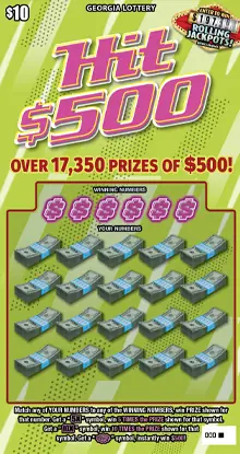 Hit $500 Georgia scratcher ticket
