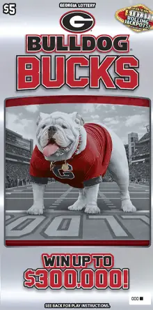 BULLDOG BUCKS Georgia scratcher ticket