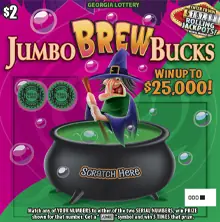 JUMBO BREW BUCKS Georgia scratcher ticket