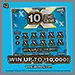 10X The Cash Iowa scratch game ticket