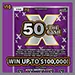 50X The Cash Iowa scratch game ticket