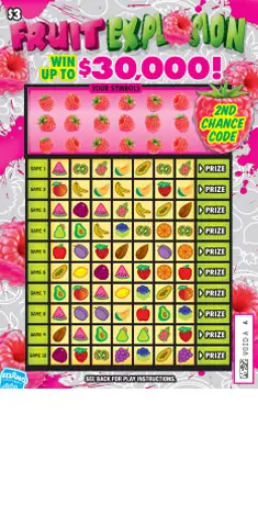 Fruit Explosion Idaho scratch game ticket