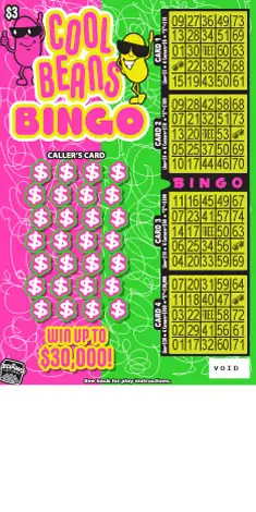 Cool Beans Bingo Idaho scratch game ticket