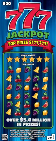777 Jackpot Idaho scratch game ticket