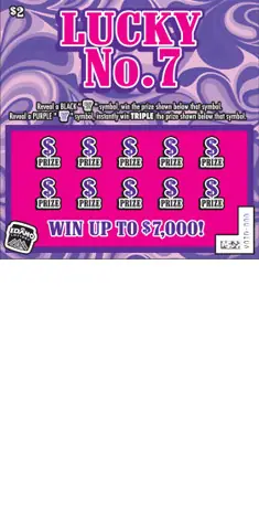 Lucky No. 7 Idaho scratch game ticket