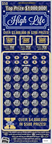 High Life Idaho scratch game ticket