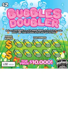 Bubbles Doubler Idaho scratch game ticket