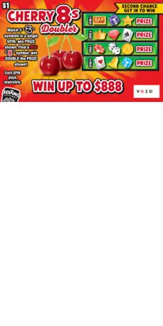 Cherry 8s Doubler Idaho scratch game ticket