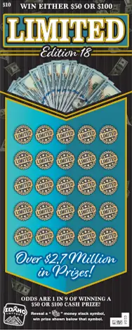Limited 18th Edition Idaho scratch game ticket