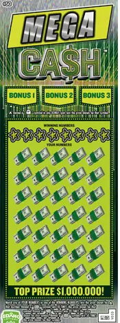 Mega Cash Idaho scratch game ticket