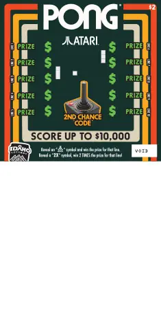 Pong Idaho scratch game ticket
