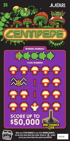 Centipede Idaho scratch game ticket