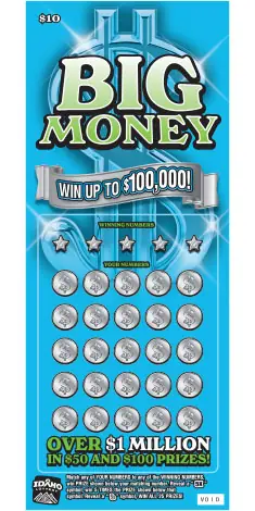 Big Money Idaho scratch game ticket