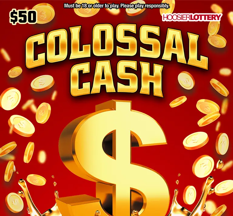 COLOSSAL CASH Indiana scratch-off ticket