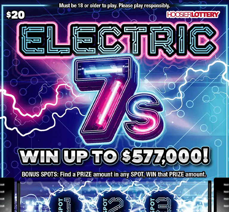 ELECTRIC 7s Indiana scratch-off ticket