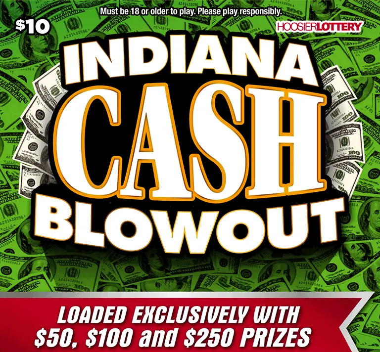 INDIANA CASH BLOWOUT Indiana scratch-off ticket
