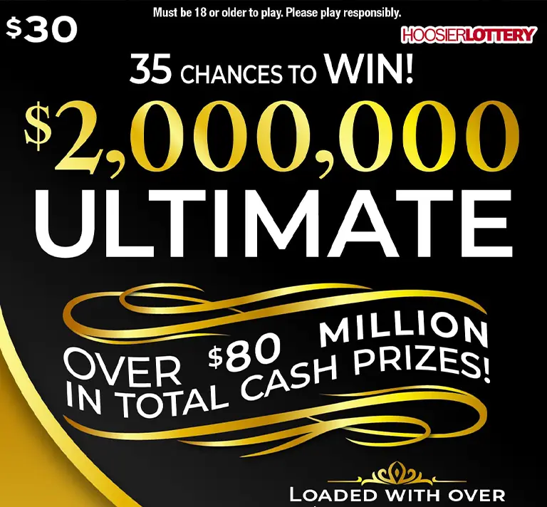 $2,000,000 ULTIMATE Indiana scratch-off ticket