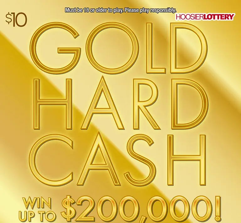 GOLD HARD CASH Indiana scratch-off ticket