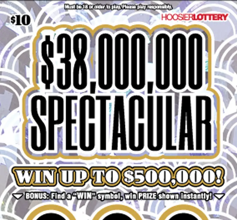 $38,000,000 SPECTACULAR Indiana scratch-off ticket