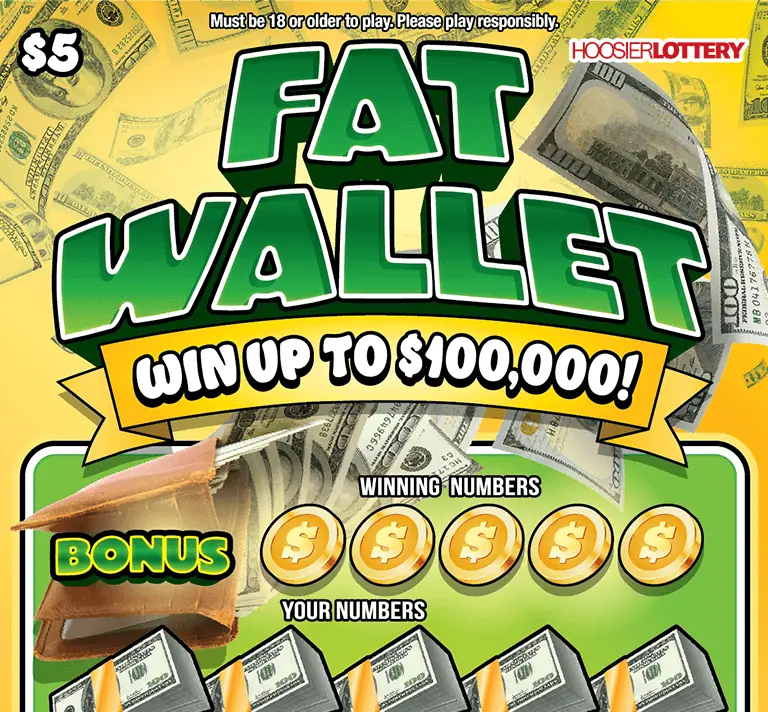 FAT WALLET Indiana scratch-off ticket
