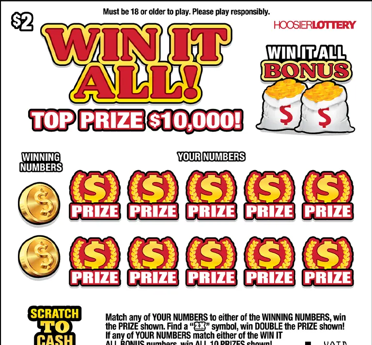 WIN IT ALL! Indiana scratch-off ticket