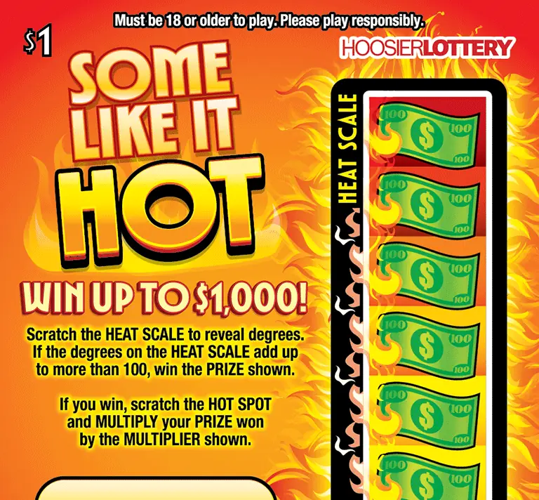 SOME LIKE IT HOT Indiana scratch-off ticket