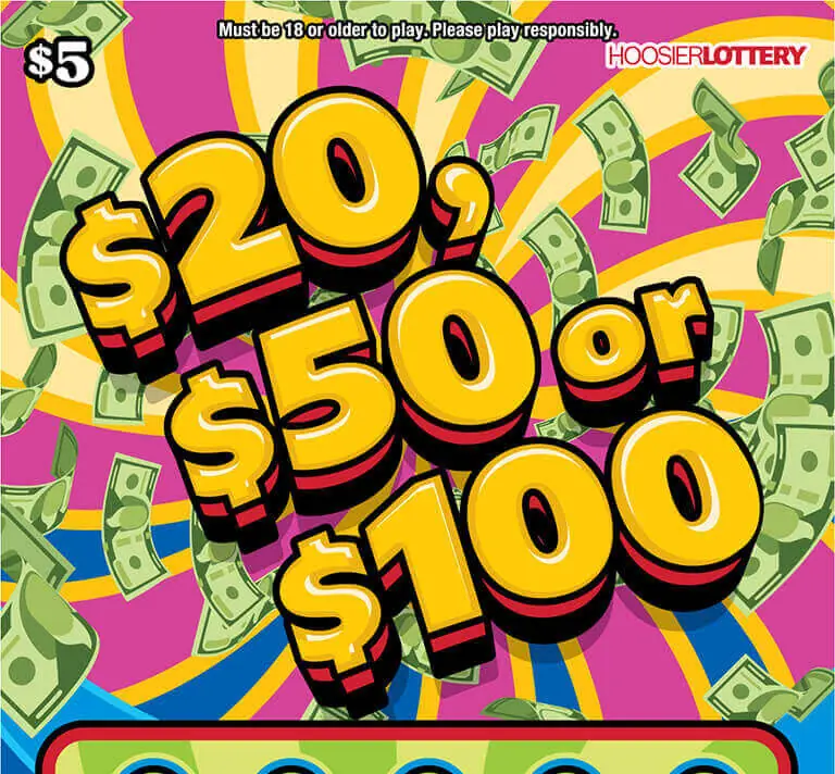 $20, $50 OR $100 Indiana scratch-off ticket