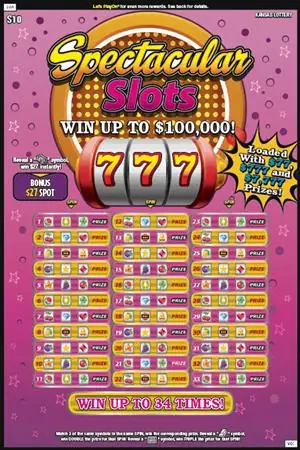 Spectacular Slots Kansas scratch ticket ticket